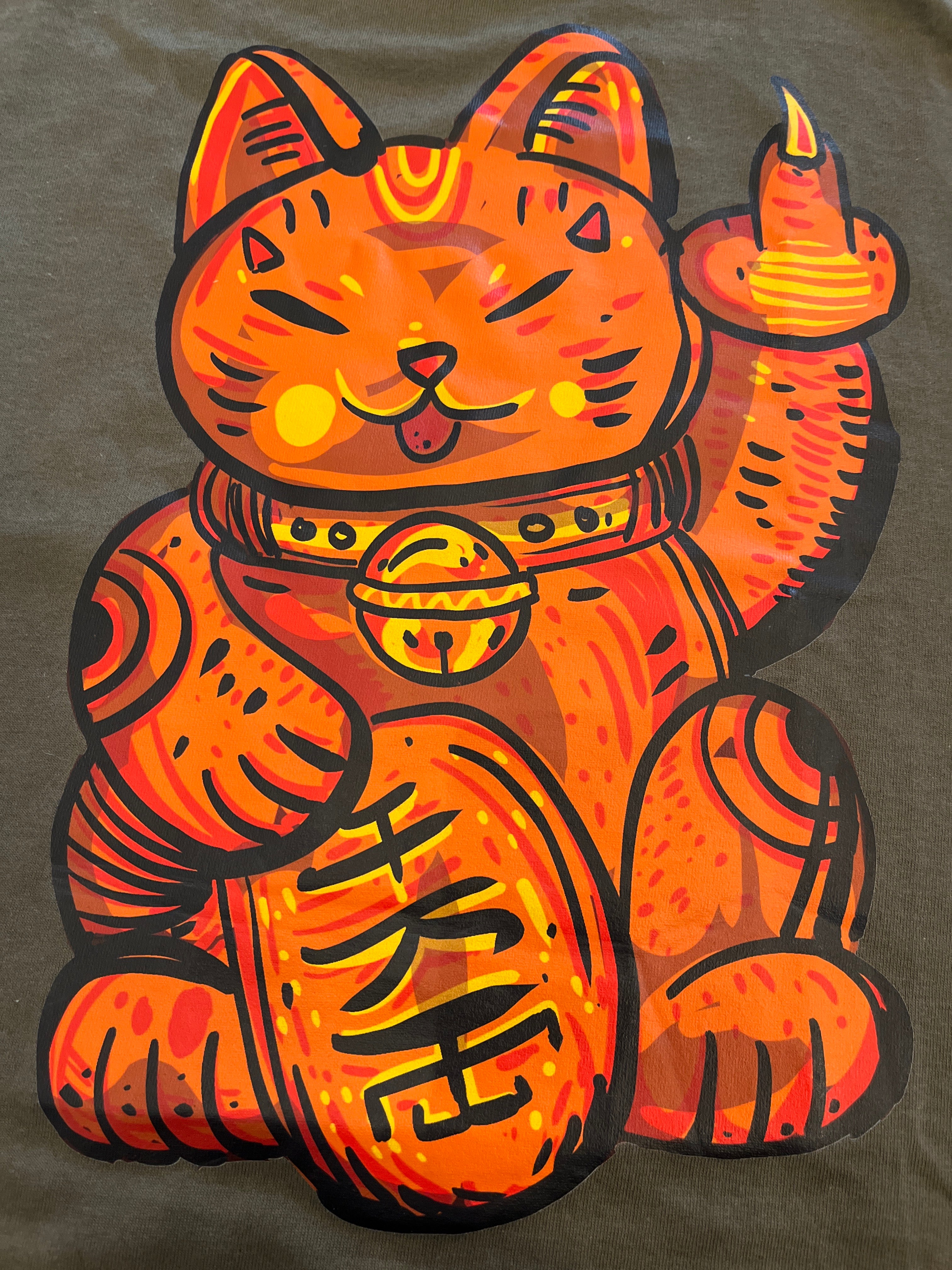 playera gato suerte
