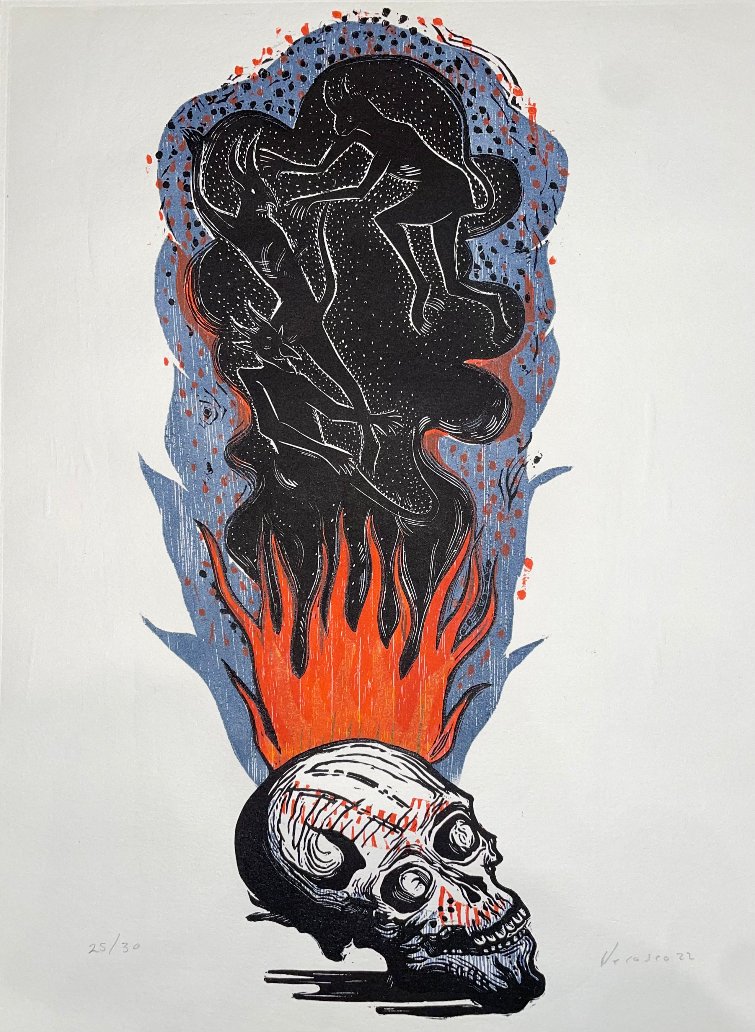 calavera humo